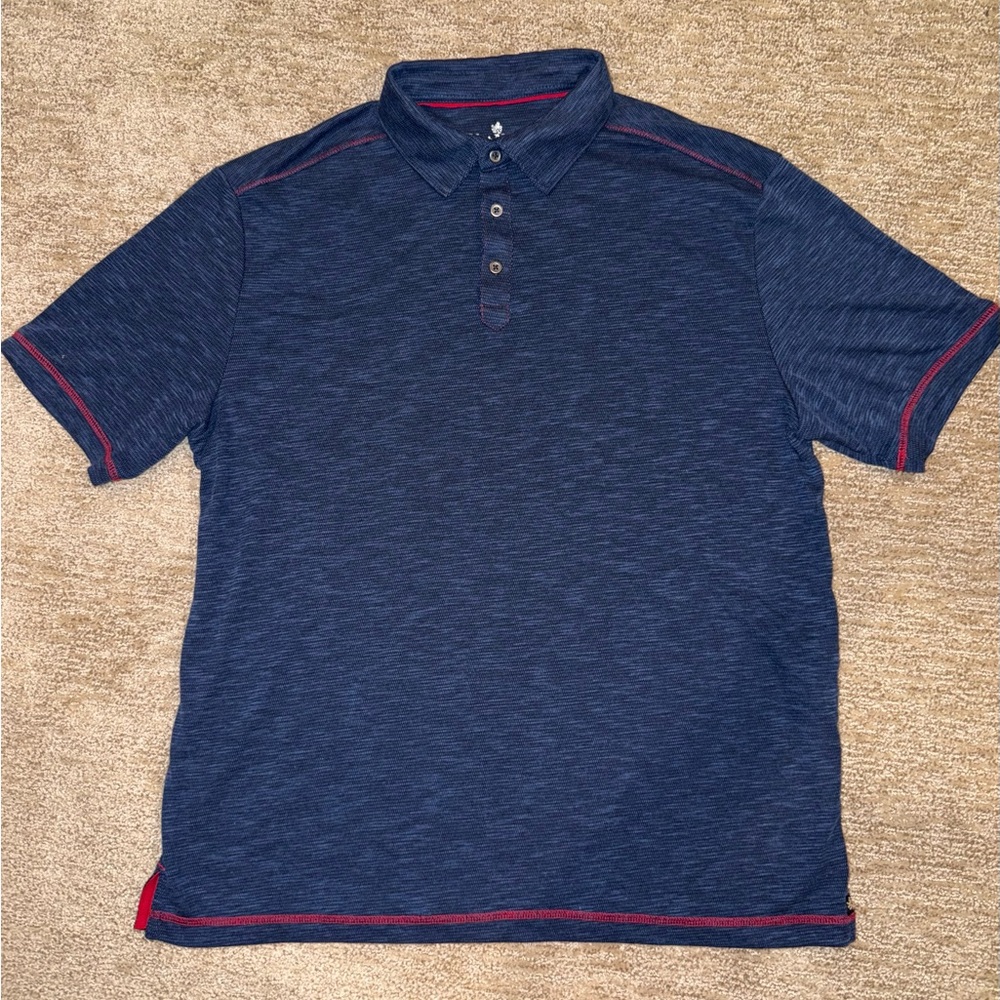 Nat Nast Navy Polo with Red Trim